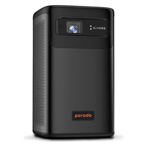  جهازعرض محمول بورودو - نظام اندرويد 9.0 - تقنية DLP - دقة QHD - بطارية 8000 مللي امبير - أسود 