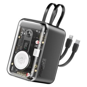 باور بانك بروميت - 65 واط - بسعة 20000 مللي امبير - كيبل يو اس بي سي  و لايتينغ - شحن ساعة ابل - اسود