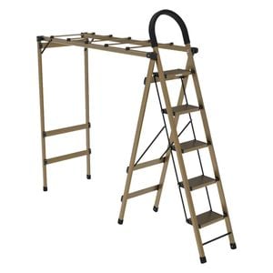  Borodo Lifestyle Clothes Rack - 5-Step Ladder - Lightweight Aluminum - 90kg Load Capacity - 108.5cm Height 