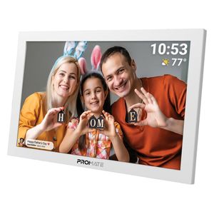 إطار صور رقمي ذكي بروميت - 10.1 انج HD بشاشة لمس - وايفاي - نظام اندرويد 6 - سعة 16 جيجابايت - ابيض