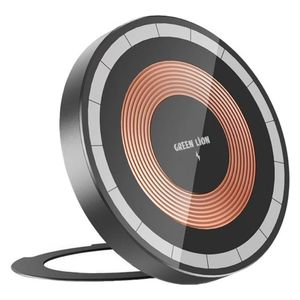 شاحن لاسلكي جرين ليون - بقوة 15 واط  - مغناطيس N52 - أسود