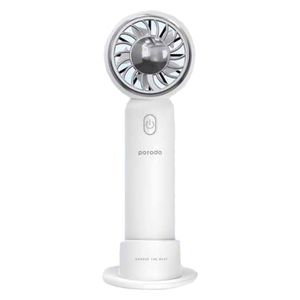  Porodo Portable Turbo Fan - 2000mAh - 3 Speed ​​Levels - Charging Base - White 