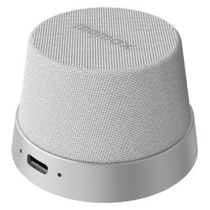  مكبر صوت لاسلكي محمول موماكس - تثبيت مغناطيسي - تقنية TWS - مقاوم للماء IPX6 - بطارية 12 ساعة - سلفر 