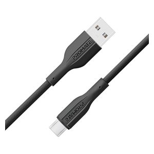  Promate USB-A to USB-C Cable - 2 m - Black 