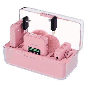  Green Lion Professional Wireless Microphone - 2.4GHz Digital Transmission - 100m Range - Pink 