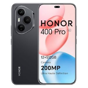  هونر 400 برو 5G - دبل سيم - 512/12 كيكابايت - 6.7 انج - اموليد 120 هيرنز - سنابدراجون 8 الجيل الثالث (4 نانومتر) - بحجم بطارية 6000 ميلي امبير - اسود 
