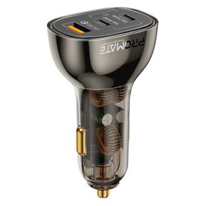  Promate Car Charger - Multi-Port - 80W - Black 