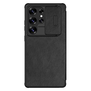  Nillkin 3949 Case - Samsung Galaxy S25 Ultra - Genuine Leather - Lens Cover - Card Holder - Black 