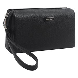 Green Lion Handbag - High-quality PU leather - Multi-pocket - Black