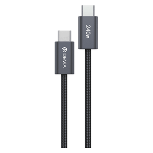  Devia USB-C to USB-C Cable - 240W, 2m, Black 