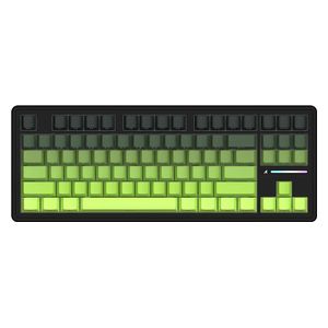  Attack Shark M87 Pro Mechanical Keyboard - 3-Mode - Hot-Swap Interchangeable - 5000mAh Battery - RGB Lighting - PBT Keycaps - Green 