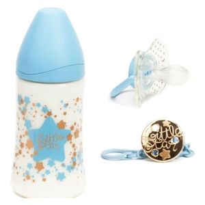  Suavinex Baby Feeding Bottle 270 ml - Pacifier - Clip - Blue 