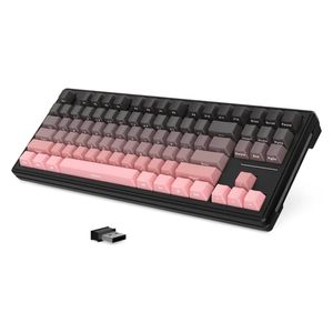  Attack Shark M87 Mechanical Keyboard - Triple Mode - 4000mAh Battery - 27 RGB Lighting - Black 