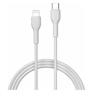  كيبل شحن ديفيا - لايتينغ  الى يو اس بي سي -  شحن سريع 27 واط - 1 متر - أبيض 