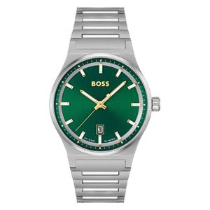  Boss Watch 1514079 For Men - Analog Display, Stainless Steel Band - Silver 