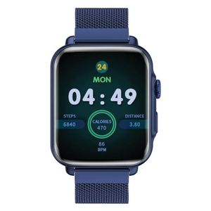 ساعة ذكية بروميت - اتصال بلوتوث - شاشة 1.8 انج - عمر البطارية 15-20 يوم - 260 مللي أمبير - ازرق