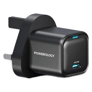Powerology Wall Charger PWCUQC016 - USB-C - Black