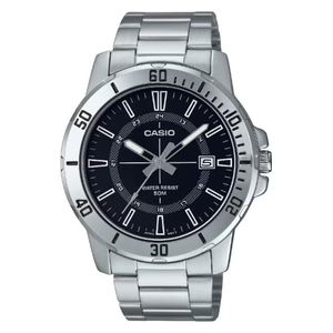 Casio Watch MTP-VD01D-1CVUDF For Men - Analog Display, Stainless Steel Band - Silver