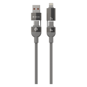  Devia 4-in-1 Charging Cable - 60W & 27W Charging - 1.2m Length - USB-C to Lightning 