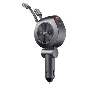  Promate Car Charger - Multi-Port - 88W - Black 