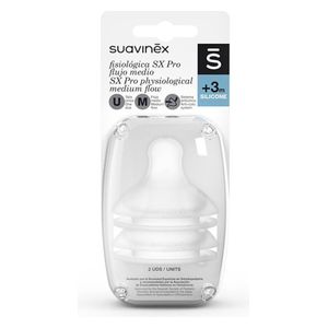  Suavinex Feeding Nipple - 3m months and above - Two pieces 