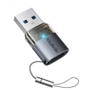  McDodo USB-C to USB-A Adapter - Data Transfer & Charging - Indicator Light - Gray 
