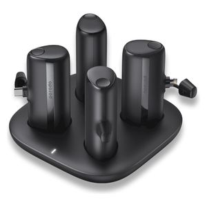  مجموعة شحن بورودو 4 في 1 - تتضمن 4 باور بانك 5000مللي امبير - منفذين لايتينغ ومنفذين يو اس بي سي - بقوة 20W PD - أسود 