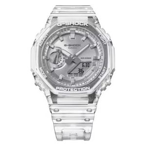  ساعة كاسيو للرجال GA-2100BM-7A8DR - عرض بعقارب, سوار من راتنج - ابيض 