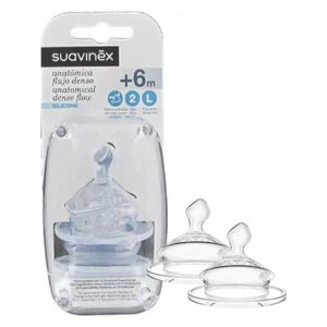  سوافنيكس حلمة سيليكونية بعنق واسع - 6 اشهر فما فوق - قطعتين 