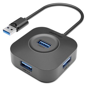  موزع بنفي 4 في 1 - يو اس بي 3.0 - أسود 