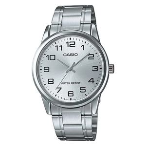 Casio Watch MTP-V001D-7BUDF For Men- Analog Display, Stainless Steel Band - Silver