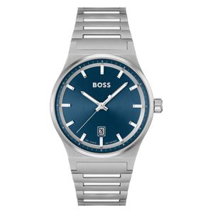  Boss Watch 1514076 For Men - Analog Display, Stainless Steel Band - Silver 