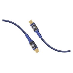  Promate Charging Cable - USB-C to USB-C - 100W - LED Light - 1.2m - Navy 