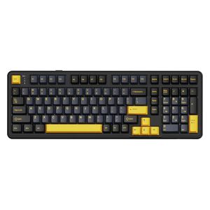  كيبورد ميكانيكي أتاك شارك X98 - حجم كامل 102 مفتاح - وضع ثلاثي - تصميم Gasket Mount - مفاتيح Blueberry Linear - قابلة للتبديل Hot-Swap - بطارية 4000mAh - إضاءة ار جي بي - كيب كابس PBT 