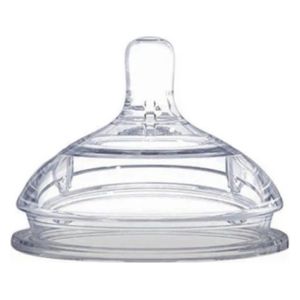  Optimal Mamila Silicone Wide-Neck Nipple - Clear - 6 months and above 