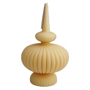  Oster JZT0037 - Elegant Ribbed Candle -8x8x15 cm - Light Orange 