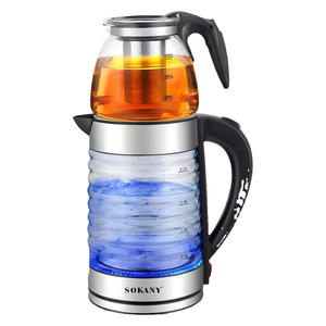  سوكاني ماكنة صنع الشاي الكهربائية - 2.2 لتر - 1500 واط - SK-09054 - شفاف 