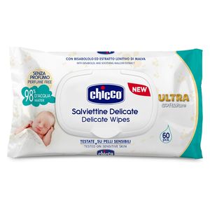  شيكو سالفيتين ديليكيت مناديل مبللة للاطفال - 60 قطعة 