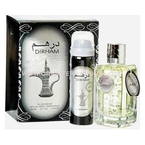  درهم من ارض الزعفران للجنسين - او دي بارفان, 100 مل + معطر جسم 50 مل 