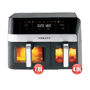  Sokany SK-10034 - Digital Dual Basket Air Fryer - 11L (7L+4L) - 2800W - Black 