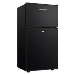  Newal Small Double-Door Office Refrigerator - 6 Cubic Feet - RFG-88-02 - Black 