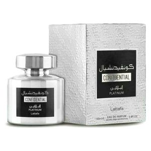  Confidential Platinum by Lattafa for Men - Eau de Parfum, 100 ml 