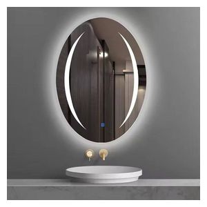 Lazord Oval LED Bathroom Mirror, 50×70 cm - Glass