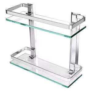 Lazord H219 - Double Layer Wall-Mounted Shelf - Glass