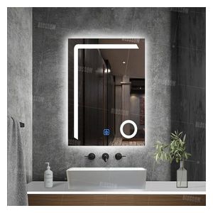 Lazord Smart LED Bathroom Mirror, 70×50 cm - Glass