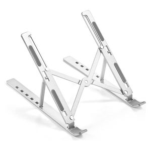  ستاند كمبيوتر محمول مايكوسو - قابل للطي - مضاد للانزلاق وخفيف الوزن - فضي 