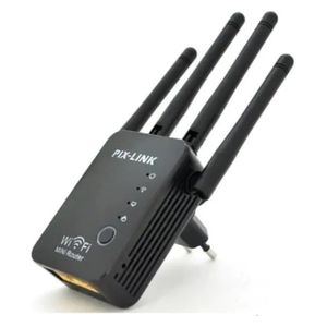  Pix-link WR16Q - WiFi Range Extender - Up To 100 Mbps - Black 