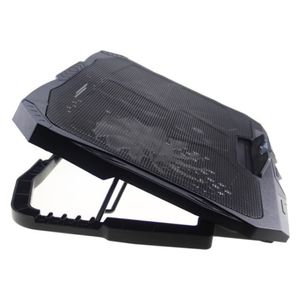  قاعدة تبريد لابتوب Coolpad S18 - عدد 4 مراوح - إضاءة LED - مستويات ارتفاع قابلة للتعديل - لابتوب حتى 17-انج 