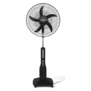 Embleme RF26 - Stand Fan - 18 Inch - Rechargeable and Electric - 5 Blades - Black 