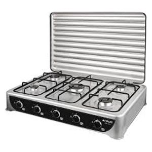  طباخ غاز منضدي نوال - 5 شعلات - ستانلس ستيل - HOB-225-05 
